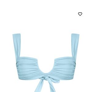 Sky Blue Ruched Women's bikini SET